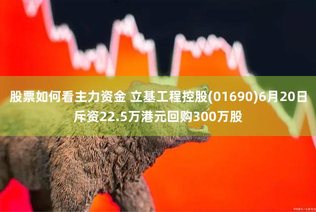 股票如何看主力资金 立基工程控股(01690)6月20日斥资22.5万港元回购300万股